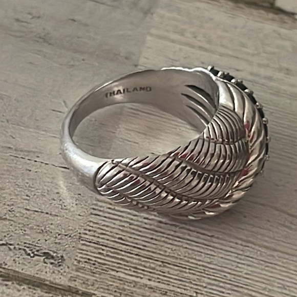 Judith Ripka Silver Sapphire Domed Statement Ring. - Picture 4 of 4